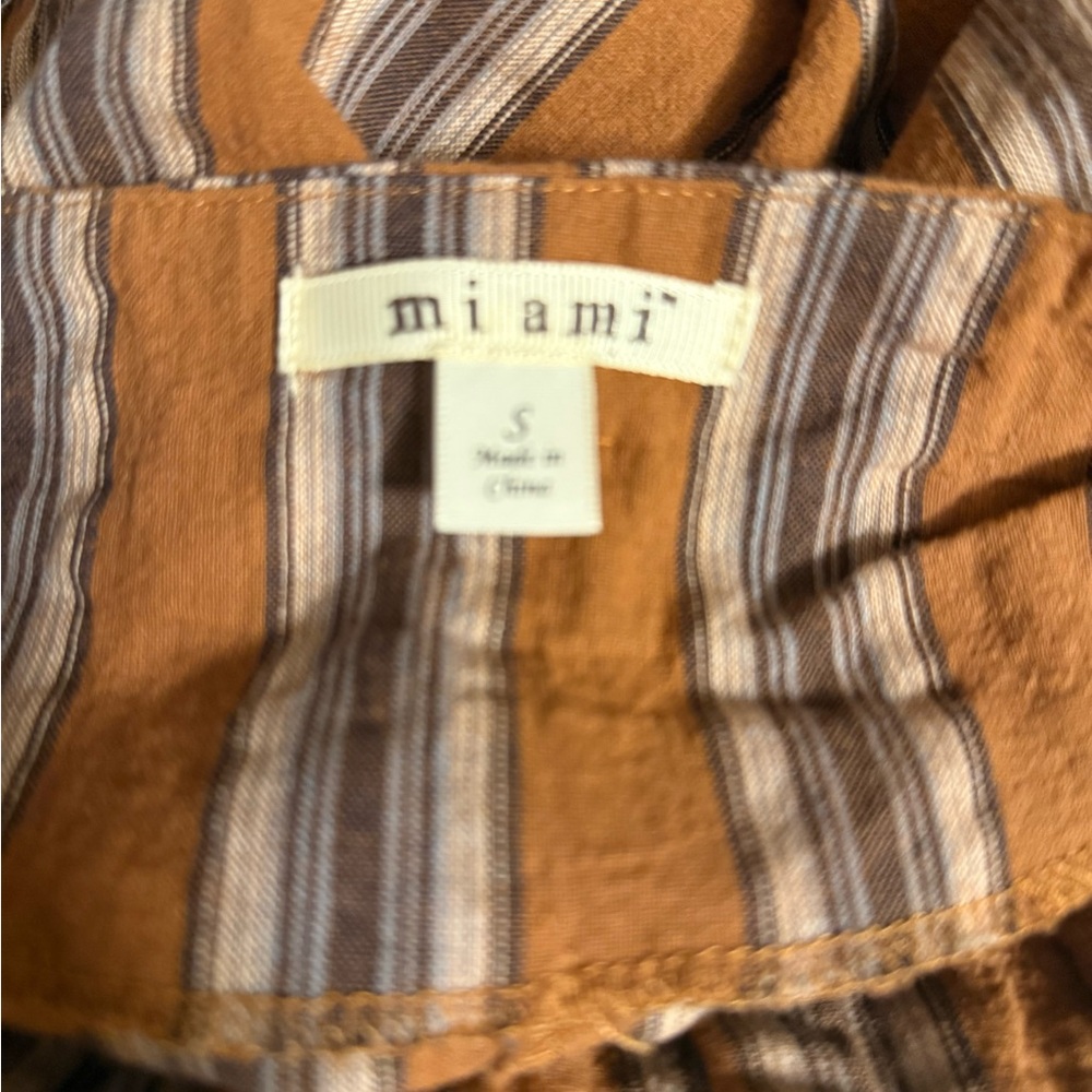 Sold! Miami- Striped Button-Front Skirt - Picture 5 of 5